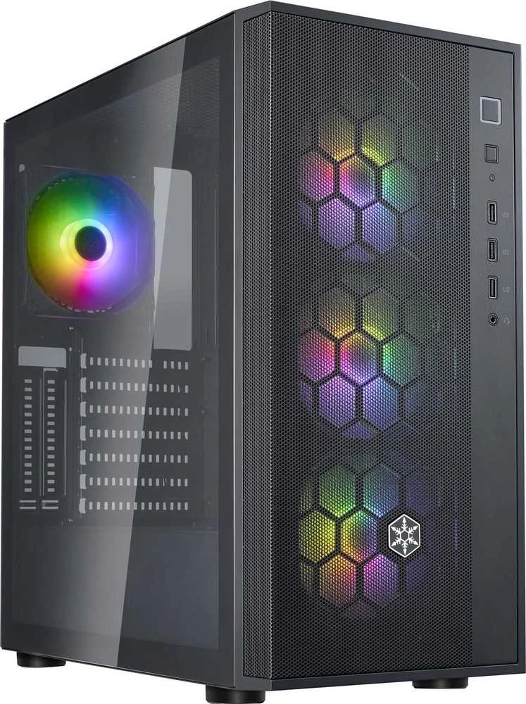 SilverStone Fara R1 V2 Midi-Tower, Tempered Glas - juodas