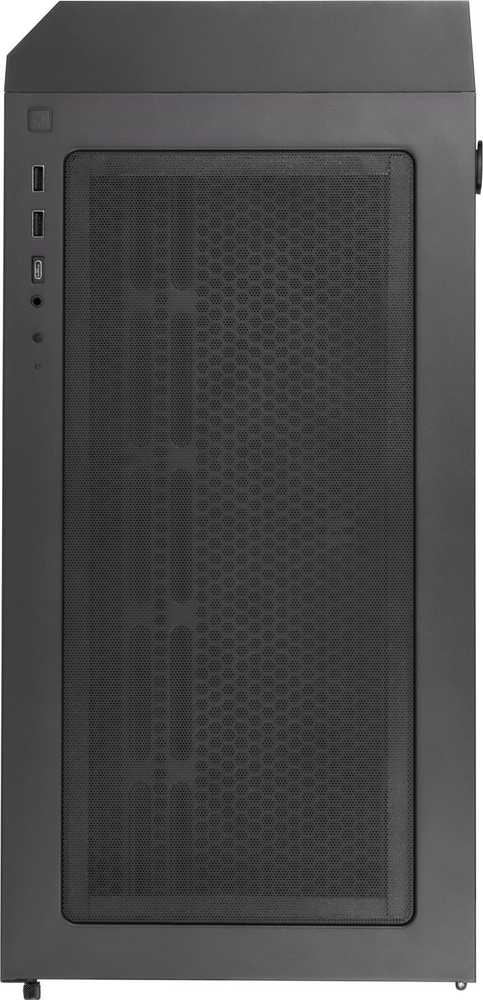 „SilverStone SST–SEH1B–G“ – „SETA H1 Midi–Tower“, grūdintas stiklas – juoda