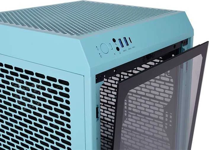 Mini Thermaltake The Tower 200 TG turkio spalvos