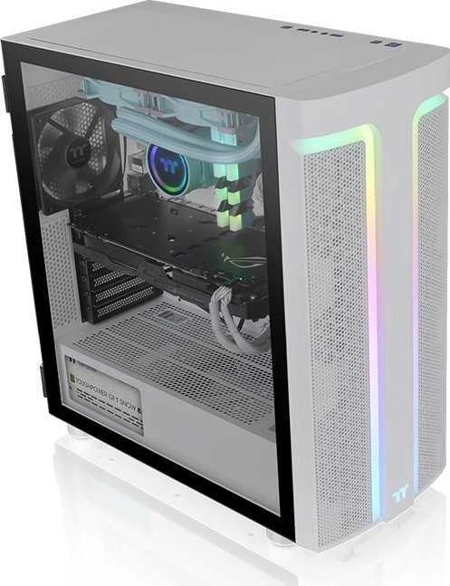 „Thermaltake H590 TG ARGB Snow“, bokšto tipo korpusas - baltas, grūdintas stiklas