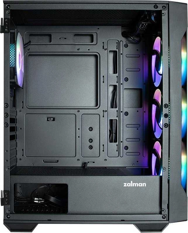 Zalman Case I3 Neo TG Mid Tower RGB 4xfan juoda