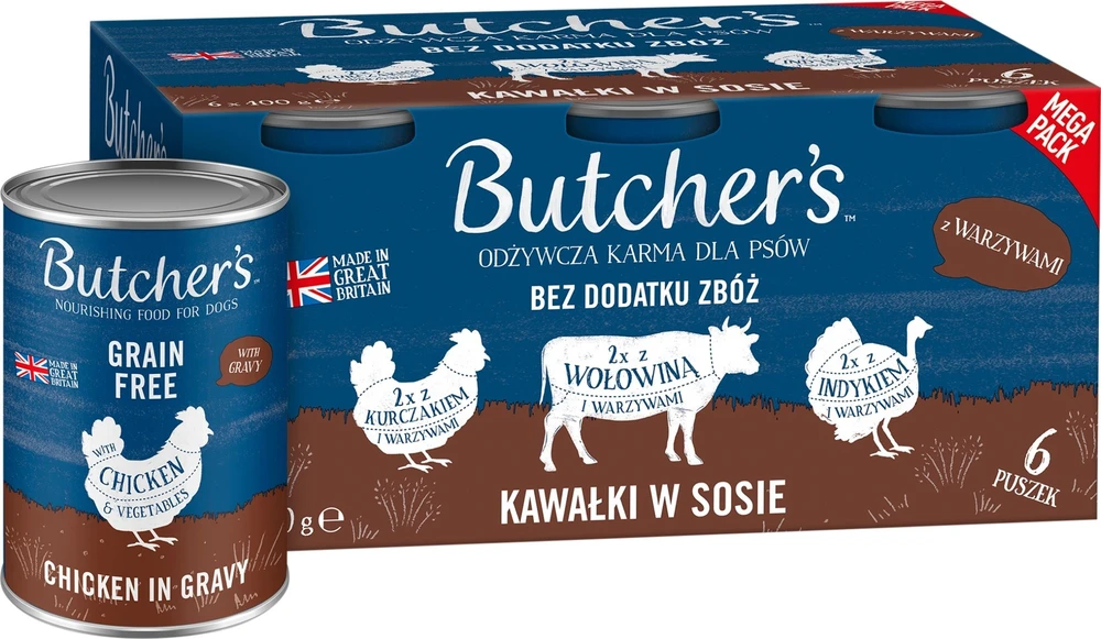 Šunų Maistas - Butcher's Original Mega Pack Mišinys Su Daržovėmis 6 x 400g