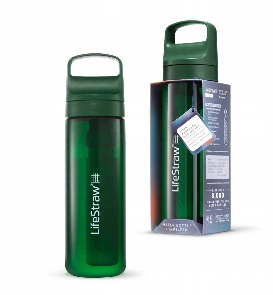 Gertuvė Life Straw LifeStraw GO Series 650 ml terrace žalias