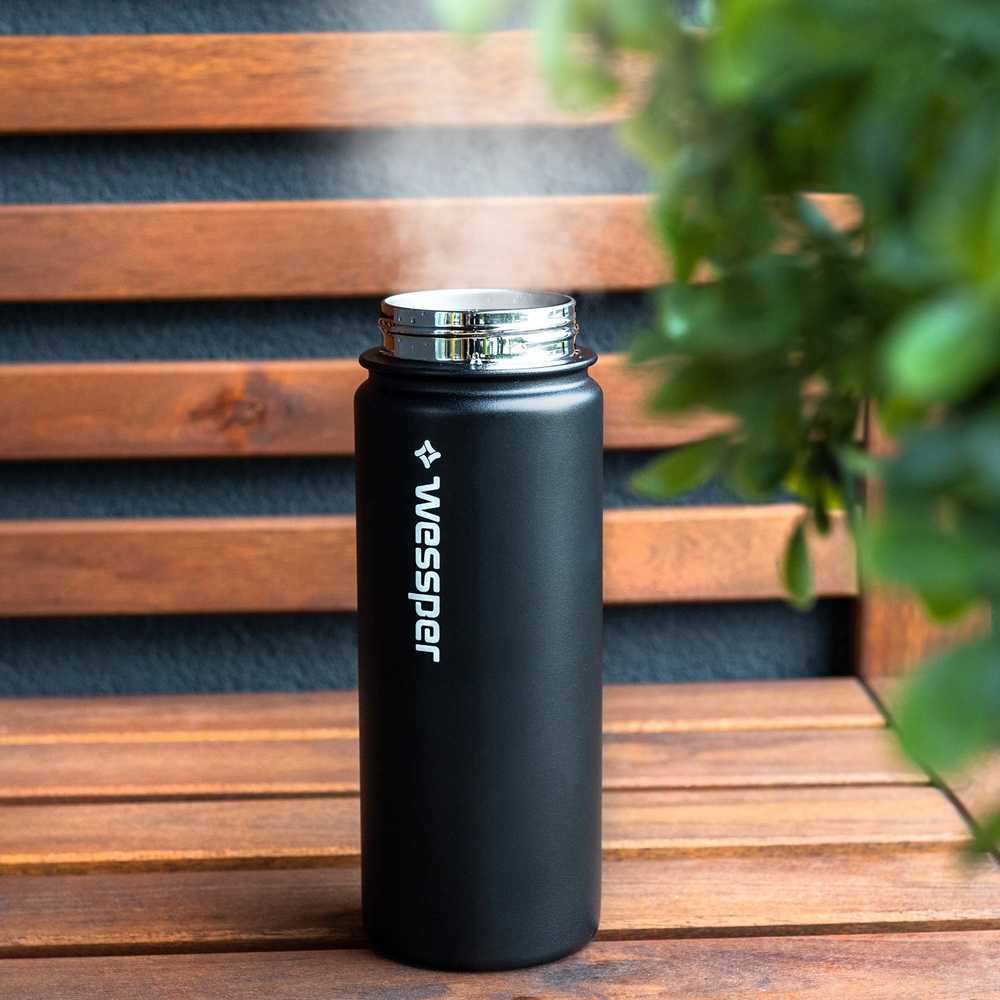 Gertuvė Wessper THERMOSTEEL termosas, juodas, 500 ml