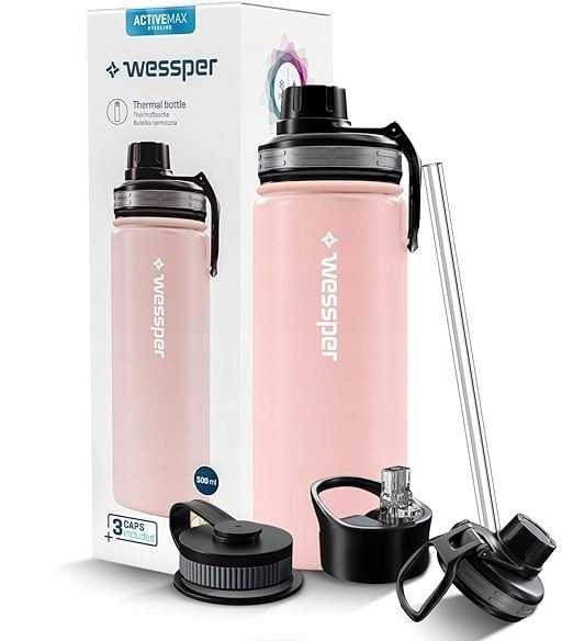 Gertuvė Wessper Buteliukas termiczna Wessper ActiveMax Steeline 500ml (WES266-PK-500)
