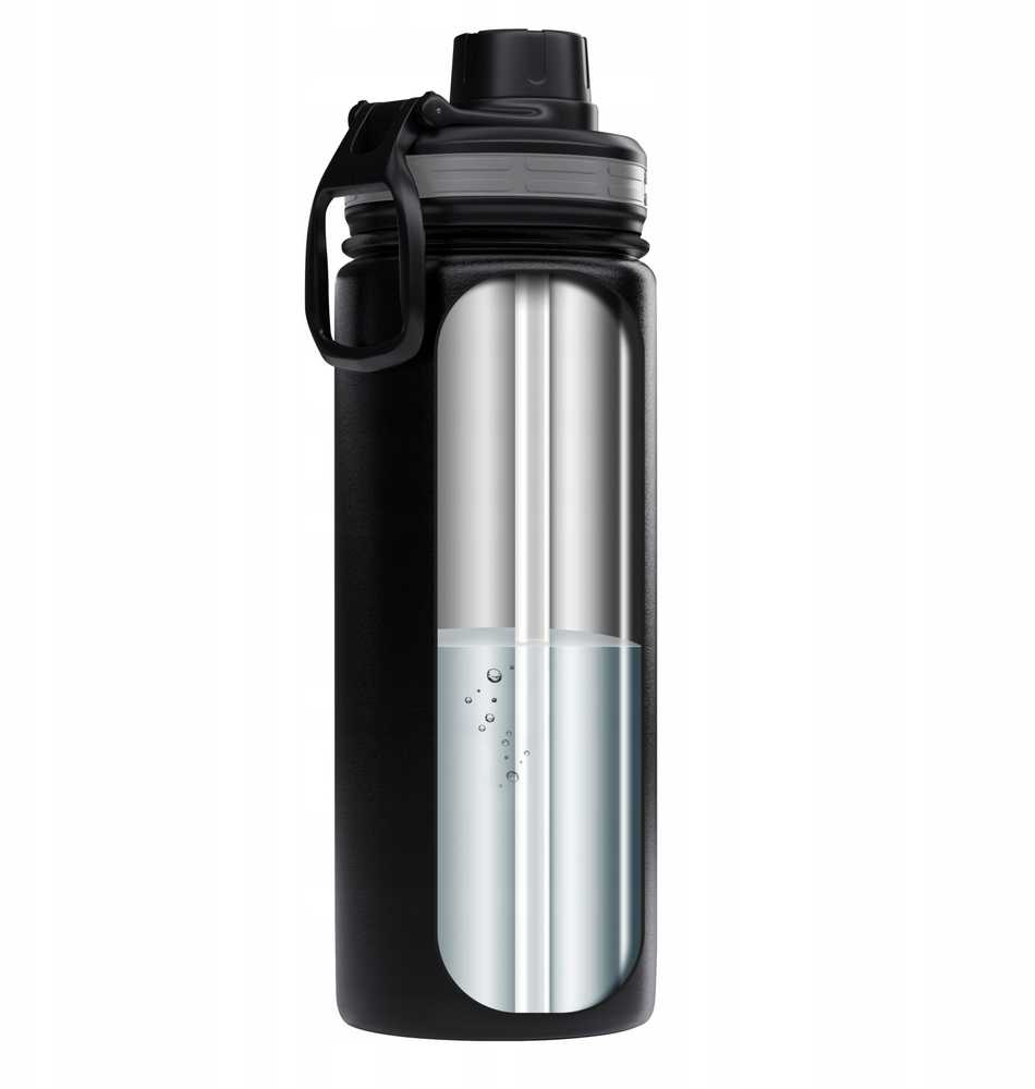 Gertuvė Wessper THERMOSTEEL termosas, juodas, 500 ml
