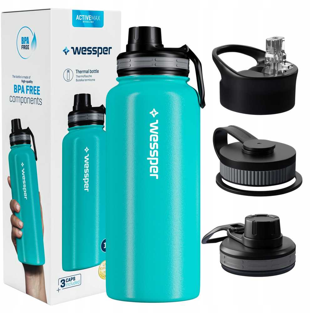 Gertuvė Wessper Buteliukas termiczna Wessper ActiveMax Steeline 1000ml (WES266-SEA-1000)