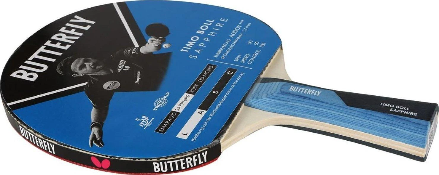 Butterfly Drugeliai Timo Boll Sapphire S841449 Stalo Teniso Raketė