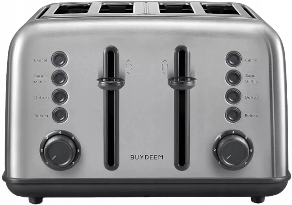 BUYDEEM 4 riekelių skrudintuvas, modelis DT640E, spalva nerūdijančio plieno, ES