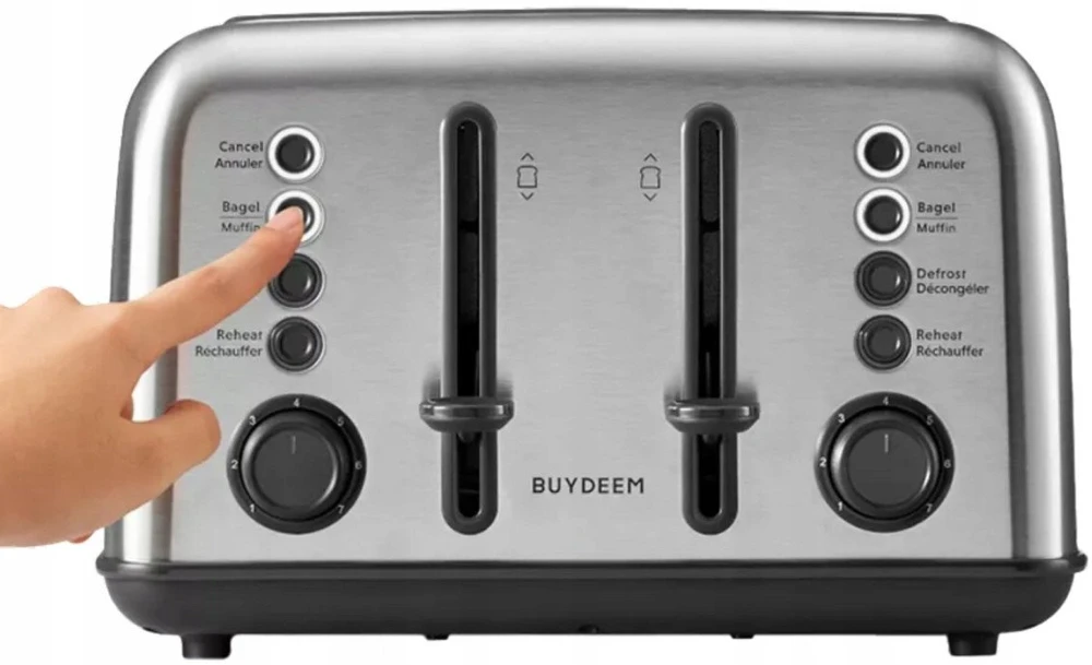 BUYDEEM 4 riekelių skrudintuvas, modelis DT640E, spalva nerūdijančio plieno, ES