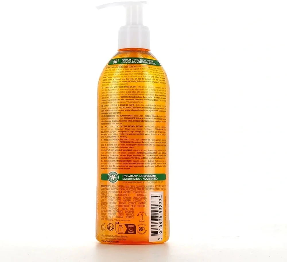 Hei Poa dušo aliejus su Tahiti Monoi aliejumi, 250 ml