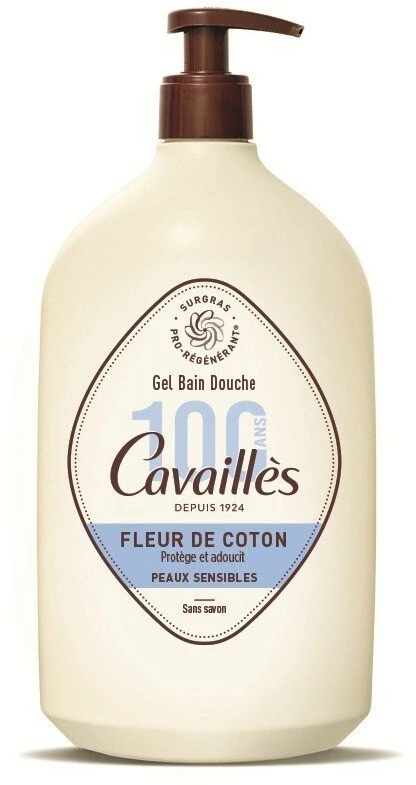 Roge Cavailles Cotton Flower Regenerating Dušo želė jautriai odai, 1000 ml