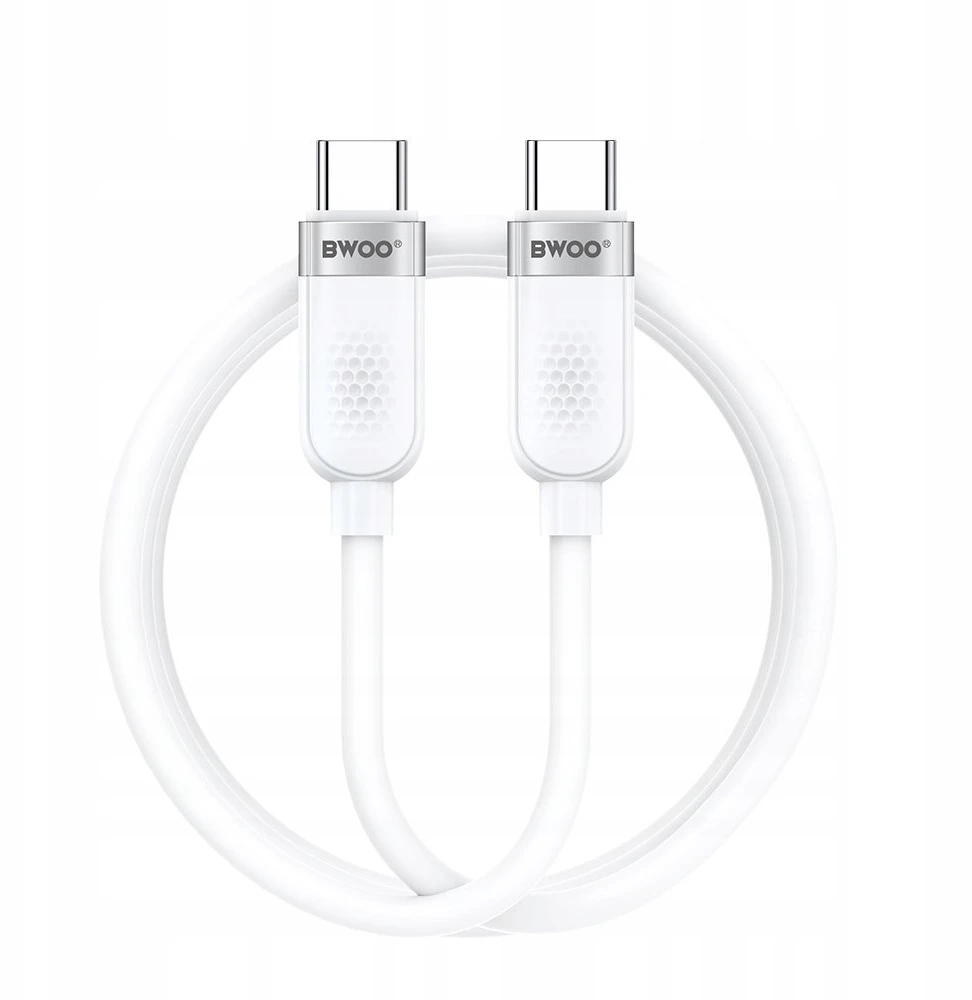 BWOO 65W laidas USB-C – USB-C 1m baltas
