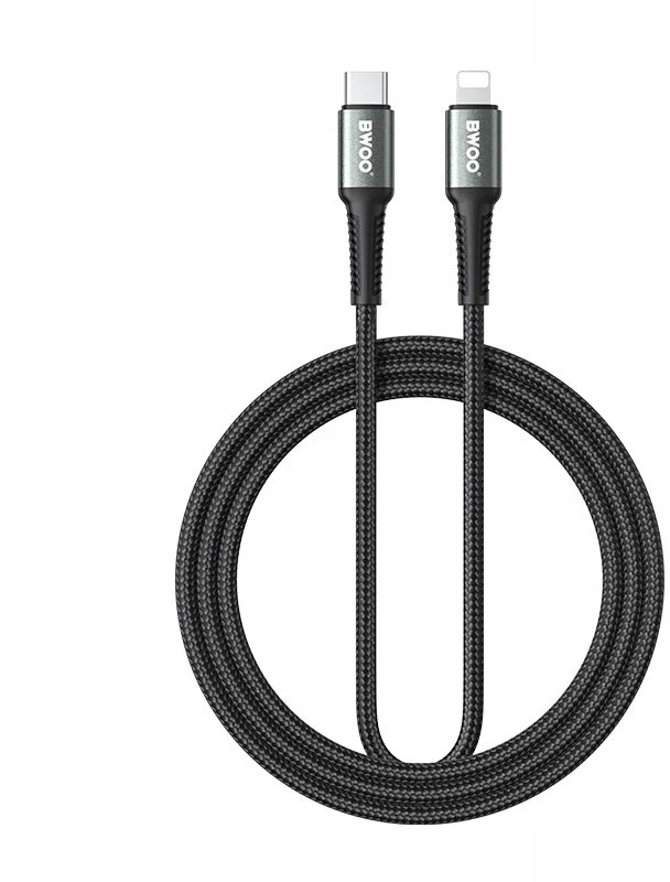 BWOO Pintas laidas USB-C – Lightning 2m 30W juodas
