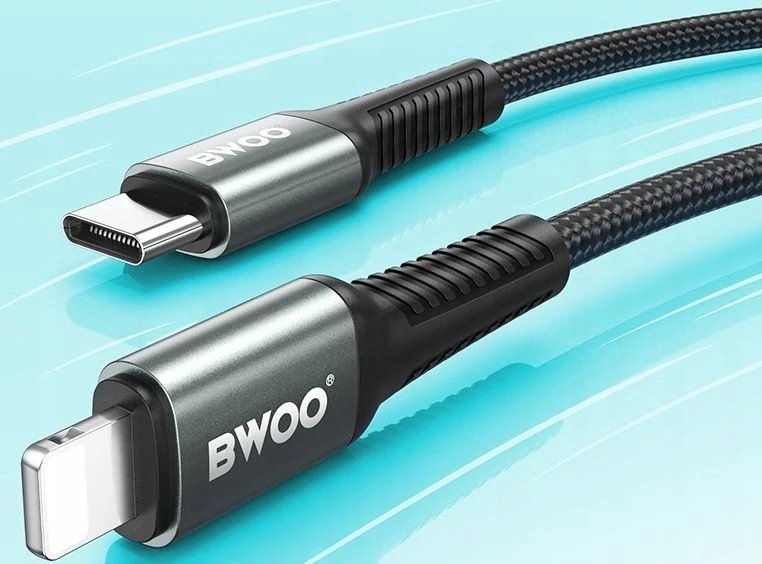 BWOO Pintas laidas USB-C – Lightning 2m 30W juodas