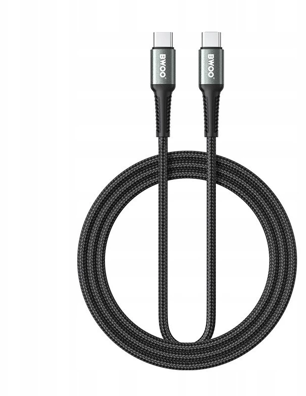 BWOO Pintas laidas USB-C – USB-C 2m 60W juodas