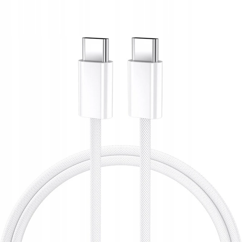 BWOO Kabelis USB-C - USB-C 2m 60W baltas