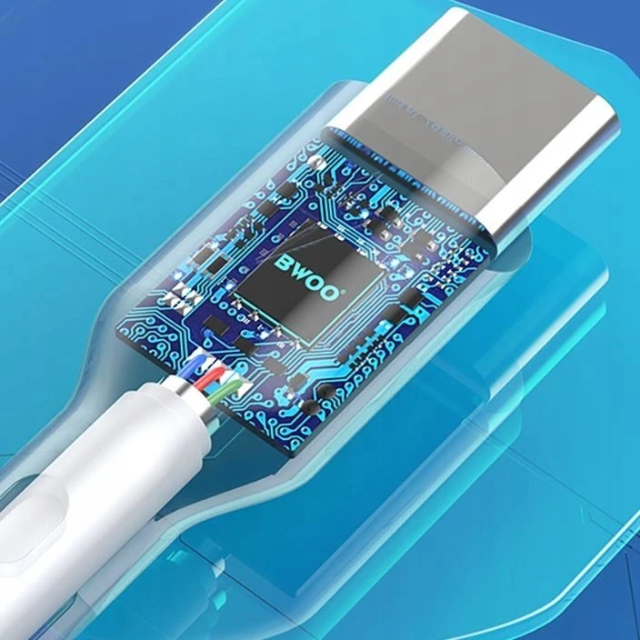 BWOO USB – USB-C laidas 2m 3A baltas