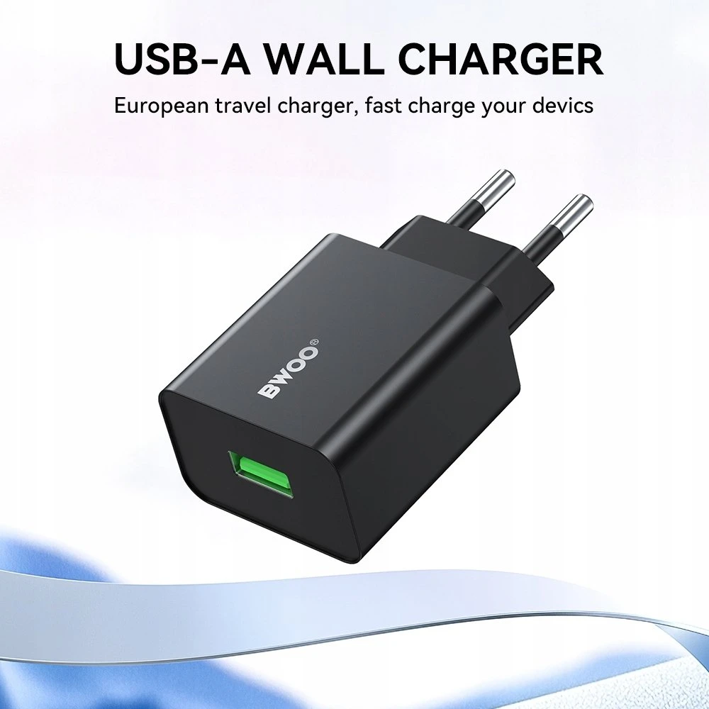 Įkroviklis Bwoo (CDA249) (1xUSB 2.4A) juodas