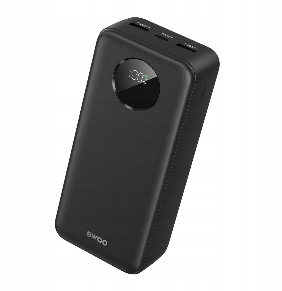 Išorinė baterija POWER BANK Bwoo (BO-P64) 30000mAh (2xUSB; 1xUSB-C; 22,5W) juoda