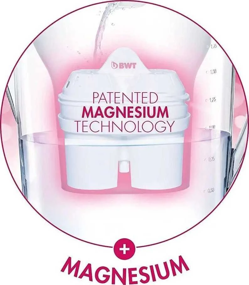 BWT Vida vandens filtro ąsotis, 2,6 l – mėlynas + 1 magnio mineralizuoto vandens filtro kasetė
