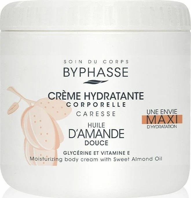 "Byphasse" saldžiųjų migdolų drėkinamasis kūno kremas 500ml