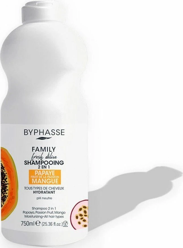 "Byphasse Family Fresh Delice 2 in 1" šampūnas 750ml