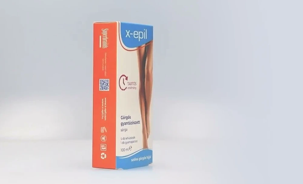 Set X-Epil: Normal Silky Finish Depilatory Wax Body, 100 ml + Normal Silky Finish Hair Removal Wax Strips For Legs, 5 vnt.
