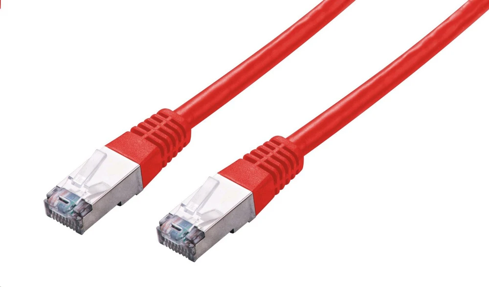 C-TECH kabelio pataisos laidas Cat5e, FTP, raudonas, 0,25 m