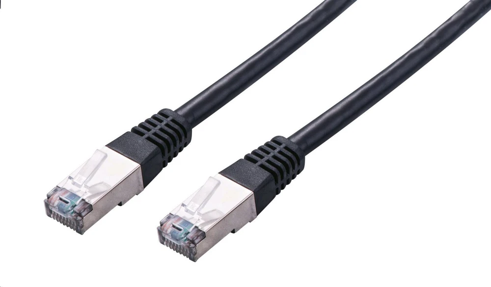 C-TECH kabelio pataisos laidas Cat5e, FTP, juodas, 0,5 m