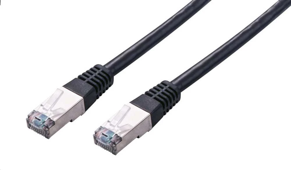 C-TECH kabelio pataisos laidas Cat5e, FTP, juodas, 0,25 m