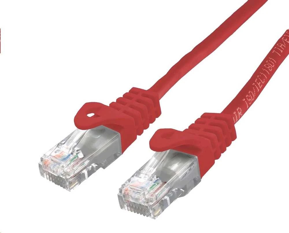 C-TECH kabelio sujungimo laidas Cat6, UTP, raudonas, 3m