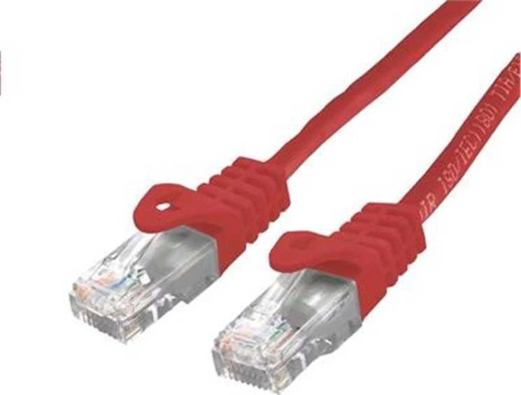 C-TECH kabelio pataisos laidas Cat6, UTP, raudonas, 0,5 m
