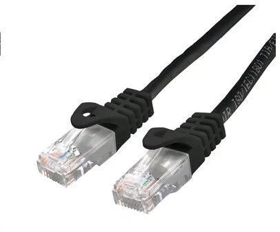 C-TECH kabelio pataisos laidas Cat6, UTP, juodas, 0,5 m