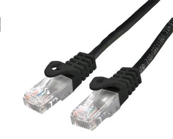 C-TECH kabelio sujungimo laidas Cat6, UTP, juodas, 0,25 m