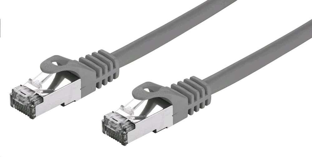 C-TECH kabelio pataisos laidas Cat7, S/FTP, pilkas, 0,5 m