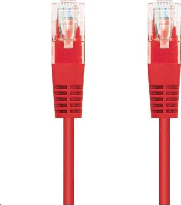 C-Tech Kabelis patchcord Cat5e, UTP, raudona, 0.5 m (CB-PP5-05R)