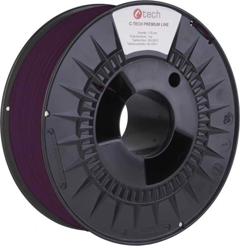 Filament 3D C-TECH PREMIUM LINE PLA RAL4007 1,75mm 1kg Violetinė violet