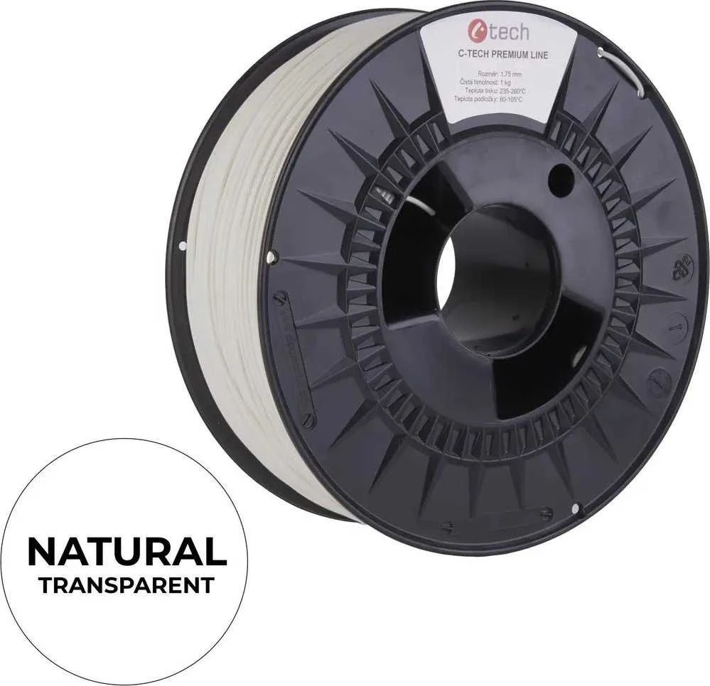 Filament 3D C-TECH PREMIUM LINE PLA 1,75mm 1kg natural
