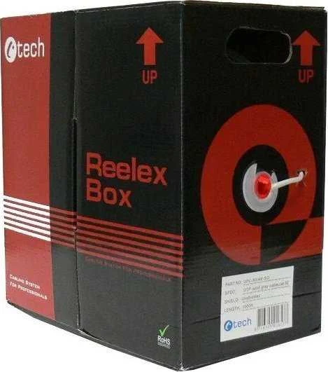 C-Tech UTP kabelis c5e 305m