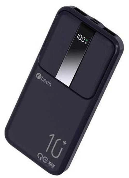 C-tech Powerbank 10000mAh, Li-Pol, 22,5W, USB-C/USB-A/micro USB