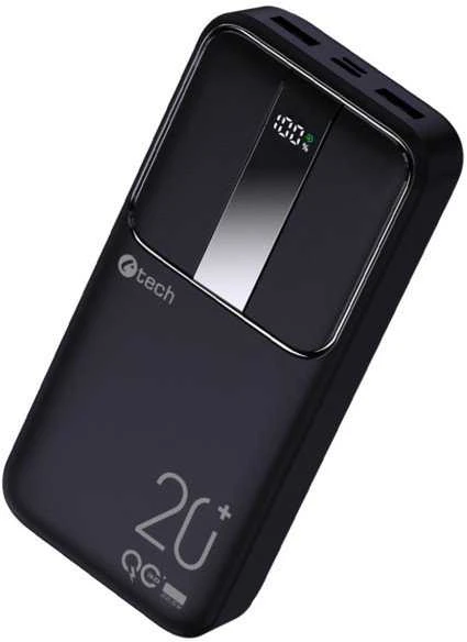 C-tech Powerbank 20000mAh, Li-Pol, 22,5W, USB-C / USB-A / mikro USB