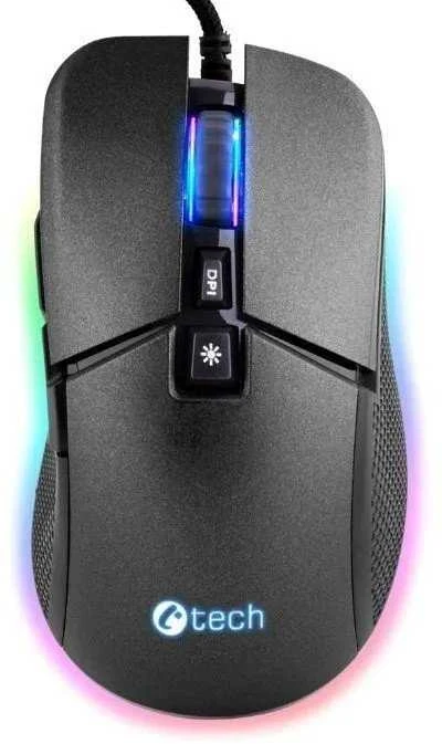 C-TECH žaidimų pelė Dawn, atsitiktiniai žaidimai, 6400 DPI, RGB apšvietimas, USB