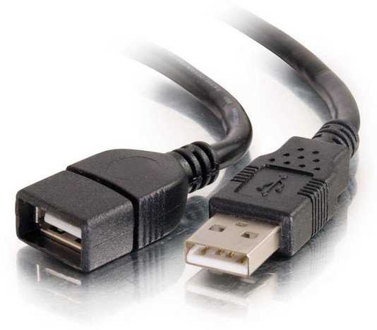 Kabelis USB C2G USB-A - USB-A 2 m Juodas (52107)