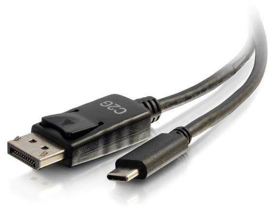 Adapteris AV C2G C2G 6ft USB C to DisplayPort Cable - 4K 30Hz - Externer Videoadapter - USB-C - DisplayPort - Juodas