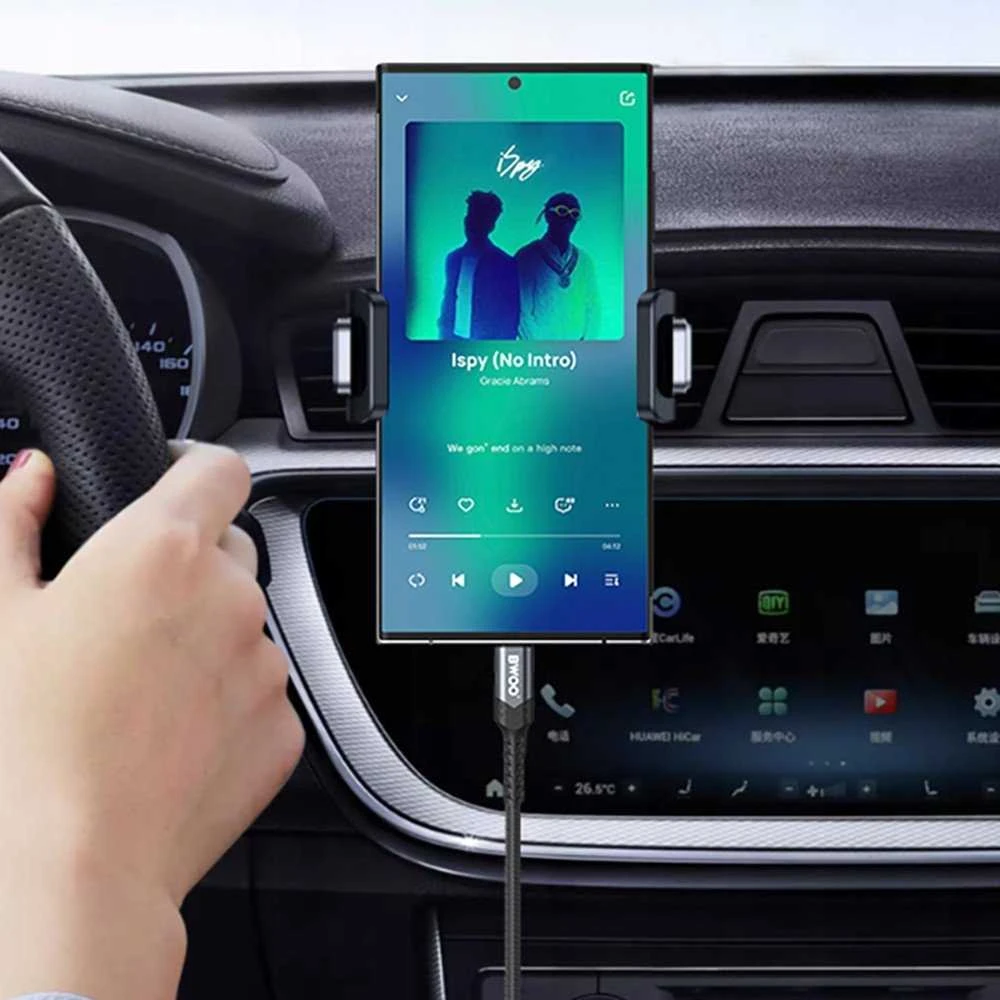 BWOO USB-C į AUX laidas automobilyje