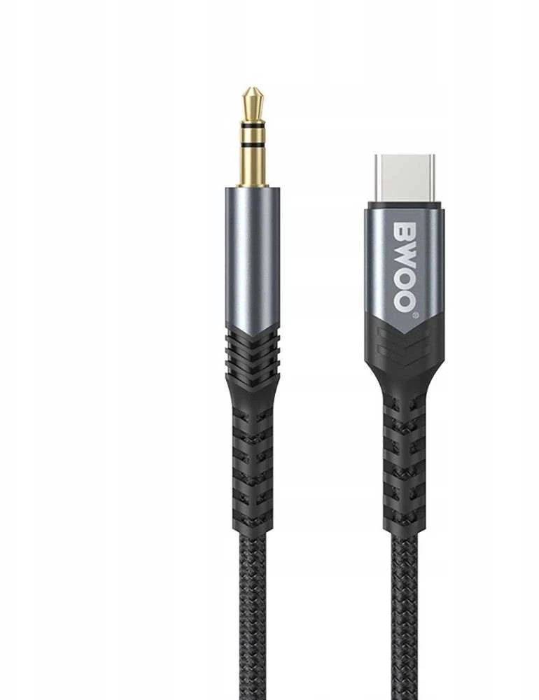 BWOO 3.5 mm į USB-C garso laidas su metaliniais antgaliais