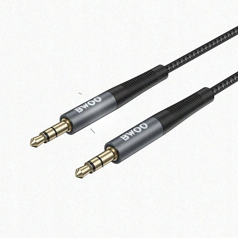 BWOO nailono pintas + aliuminio lydinio korpuso papildomas kabelis BO-AUX064 3,5 mm į 3,5 mm
