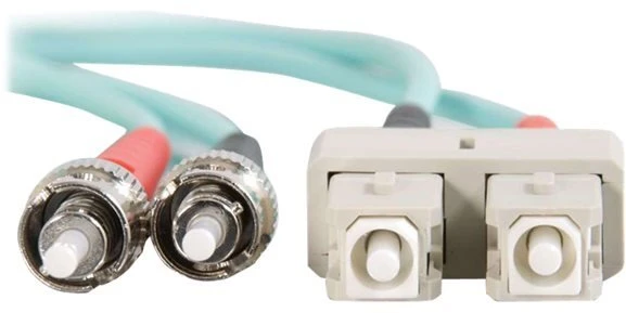 C2G SC-ST 10Gb 50/125 OM3 dvigubas daugiamodis PVC optinis pluošto kabelis (LSZH) - Tinklo kabelis - ST daugiamodis (M) į SC daugiamodis (M) - 10 m - 10 m - Šviesolaidinis - Dvigubas - 50/125 mikrometrų - OM3 - be halogenų - akvamarino spalvos (85527)