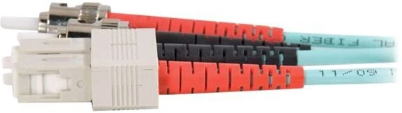 C2G SC-ST 10Gb 50/125 OM3 dvigubas daugiamodis PVC optinis pluošto kabelis (LSZH) - Tinklo kabelis - ST daugiamodis (M) į SC daugiamodis (M) - 10 m - 10 m - Šviesolaidinis - Dvigubas - 50/125 mikrometrų - OM3 - be halogenų - akvamarino spalvos (85527)